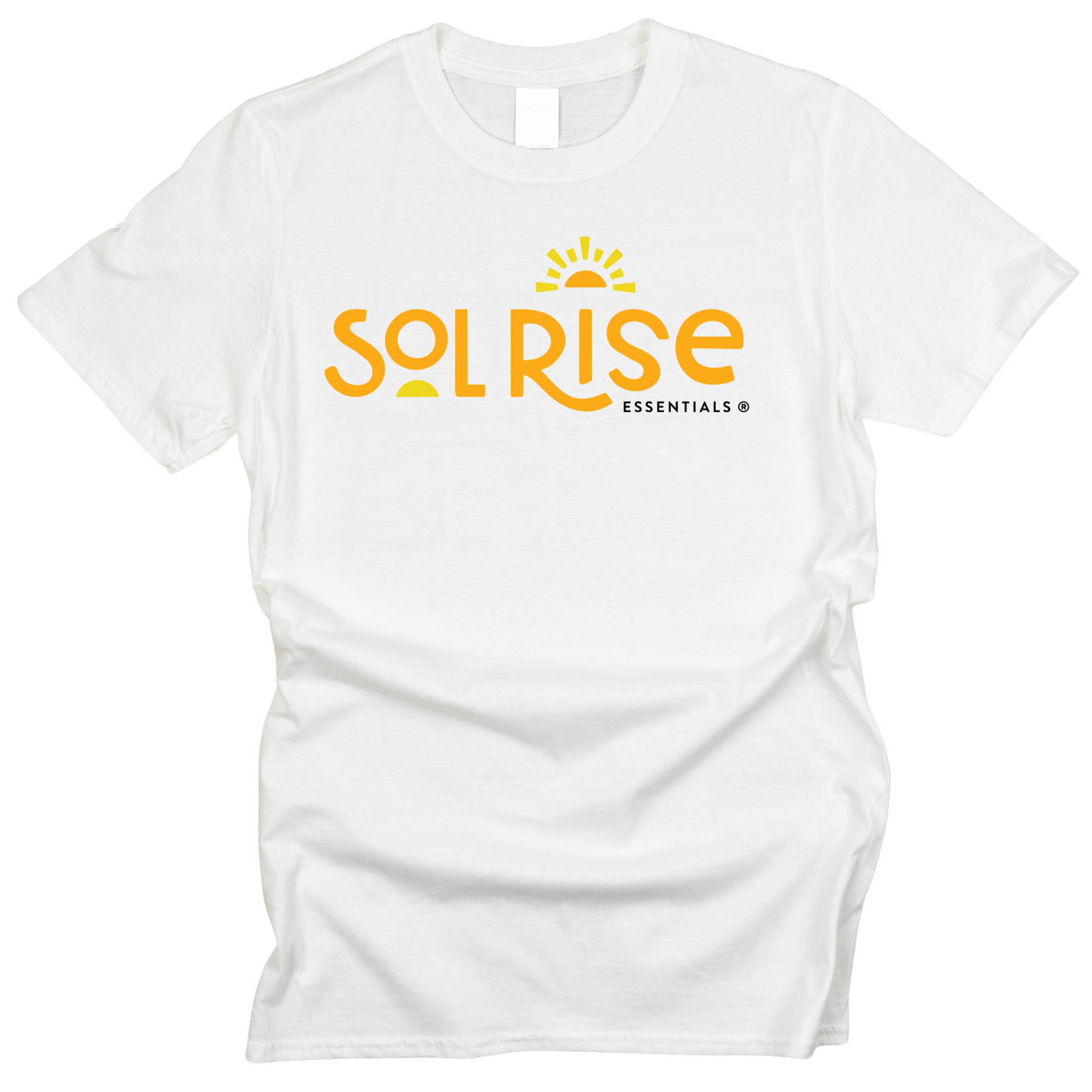 sol rise essentials logo tee orange mental health wellness shirt tee apparel merch