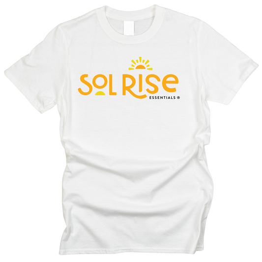 sol rise essentials logo tee orange mental health wellness shirt tee apparel merch